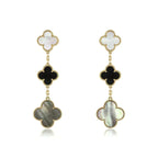 Clover 3 Motif Onyx Mop Earrings – LUX VERSE Luxury Designer Fashion Outlet