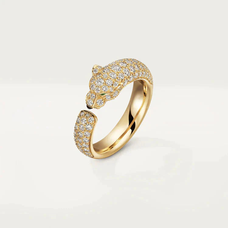Panthere Rose Gold Diamond Ring – LUX VERSE Luxury Designer Fashion Outlet