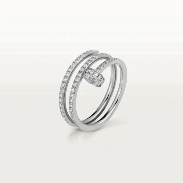 Juste Ring 1.8mm Silver Double Row Diamonds – LUX VERSE Luxury Designer Fashion Outlet